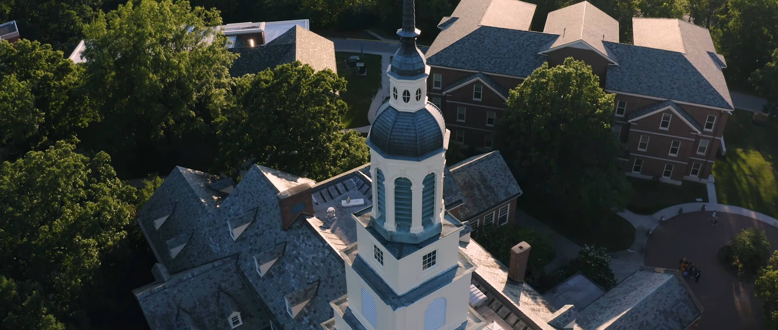 Berea College photographed from a bird's-eye view