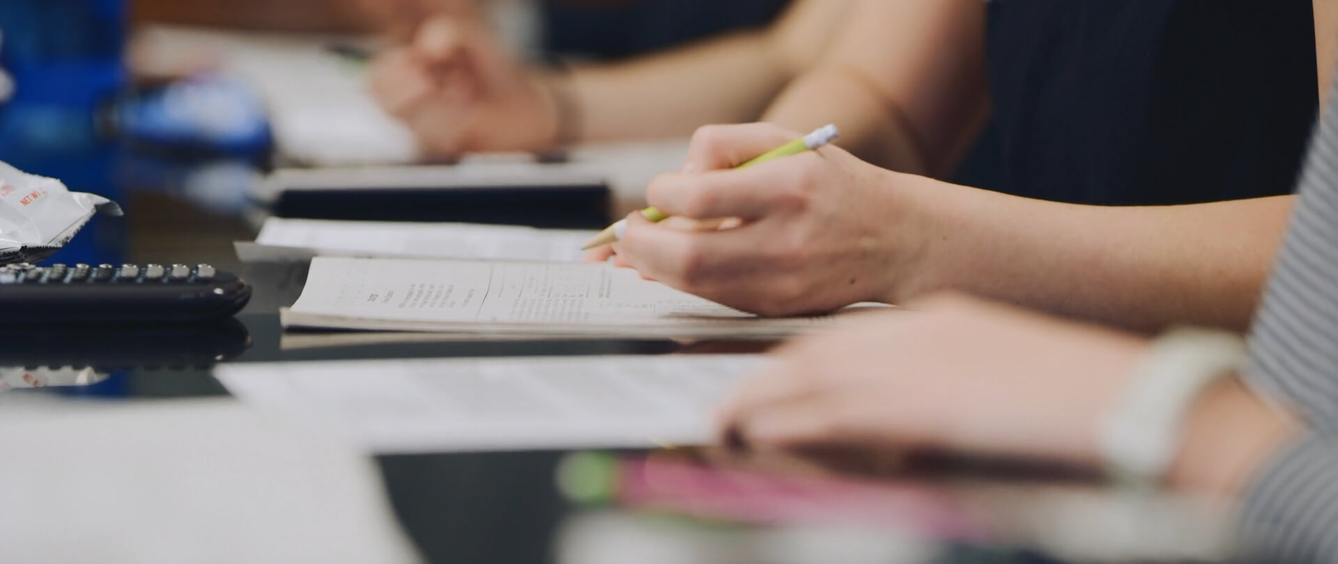 A student is taking notes because they are well-organized