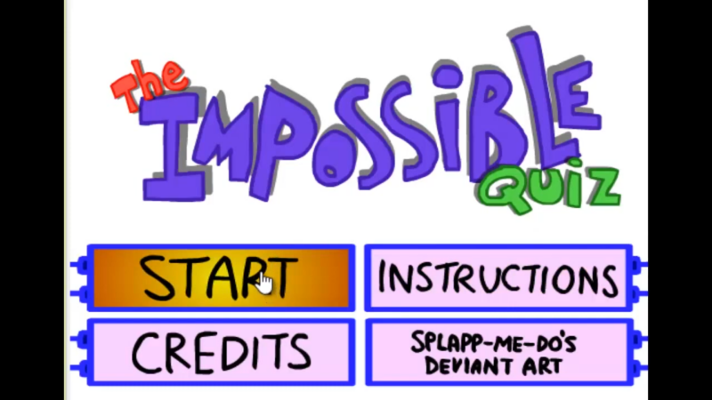 The Impossible Quiz Main Menu