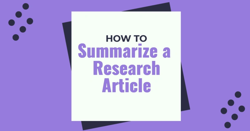 summarize research